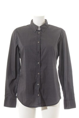MARC O POLO Langarm-Bluse Damen Bluse Gr. DE 36 dunkelblau-hellbraun-weiß