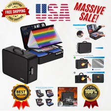 Fireproof Document Box with Lock - 5200  Water-Resistant Organizer, 25 Pocket...