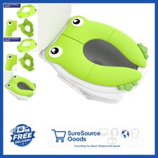Portable Folding Potty Training Seat for Kids Green Non-Slip Travel Cover