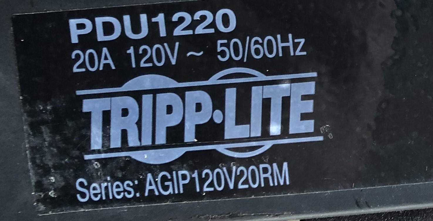 Tripp Lite PDU1220 13 Outlet Rack Mount Power Distribution Strip 20 Amp 120 Volt