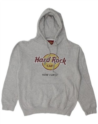 Hard Rock Cafe Herren New York Grafik Hoodie Pullover Medium Grau Gefleckt T108