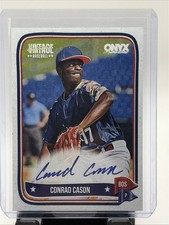 2024 Onyx Vintage Extended - Conrad Cason Blue Ink Base Auto - Red Sox Prospect