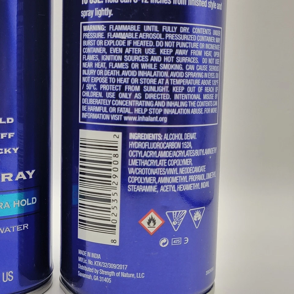 Spray para el cabello Consort en aerosol para hombres SIN PERFUME, SUJECIÓN EXTRA 8,3 oz - (paquete de 2) Foto 4 de 4