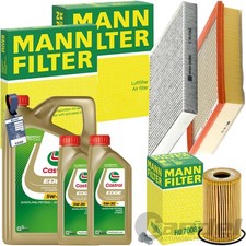 MANN INSPEKTIONSPAKET+CASTROL 5W-30 MOTORÖL passend für 2.0 TDI VW AMAROK 2H S1