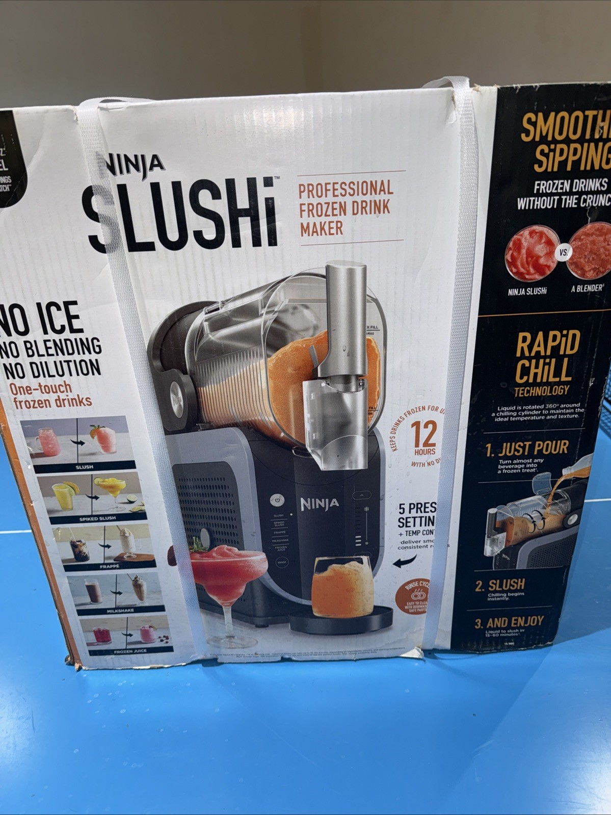 Ninja Slushi 5 in 1 Professional Frozen Drink Maker Mixer FS301 88 oz.