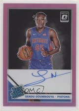 2019 Panini Donruss Optic Pink Prizm Signatures 2/25 Sekou Doumbouya Auto 00bo