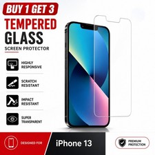 For (iPhone 13, 6.1") Tempered Glass Ultra-thin Screen Protector (BUY 1 GET 3)