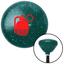 Red Grenade Green Retro Metal Flake Shift Knob W M16x1.5 Insert Shifter Auto
