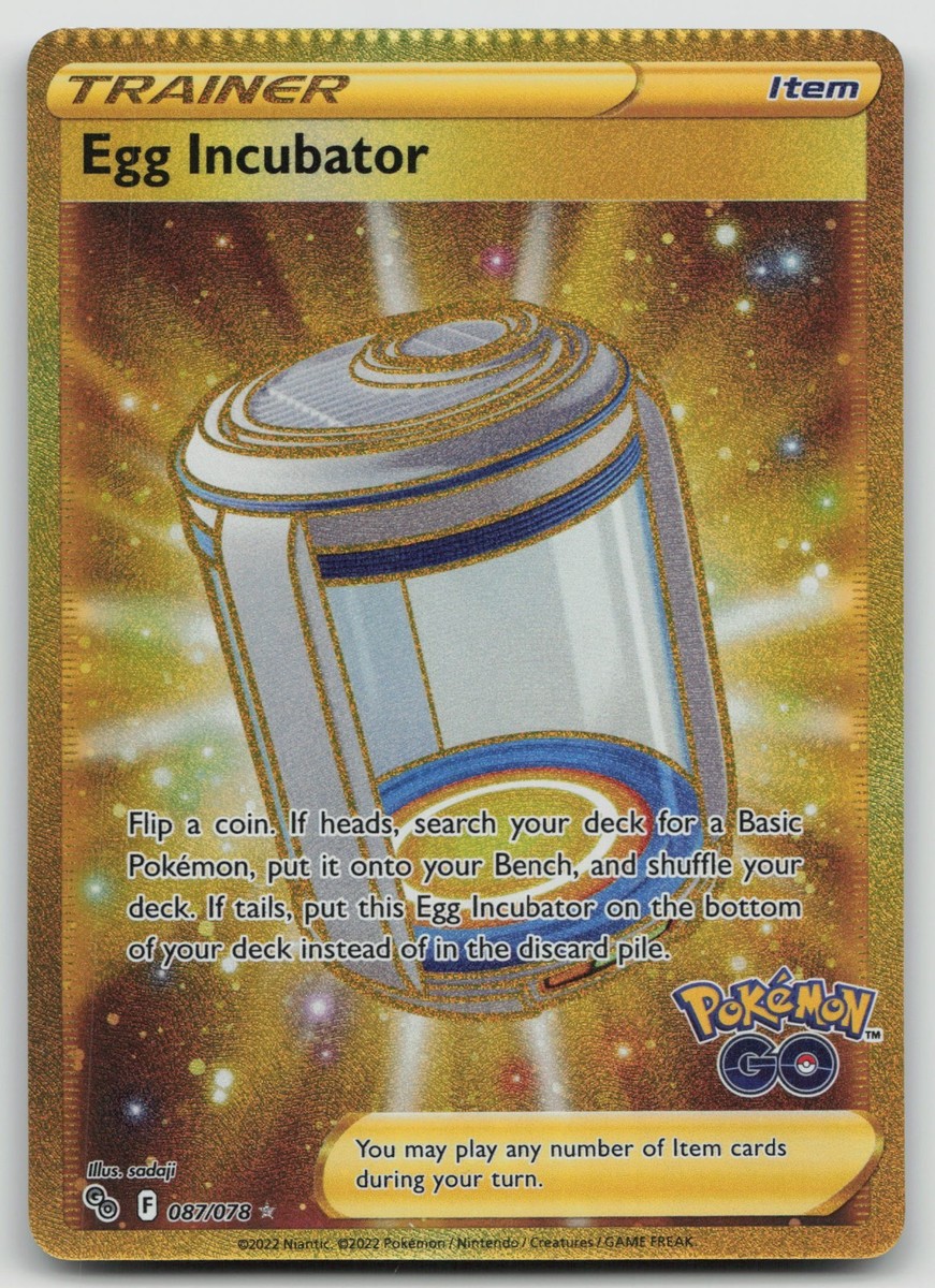 egg incubator pokemon go card price 087/078 - - Gold Secret Rare : Buy Online at Best in KSA put this Egg Incubator on the bottom of your deck instead of in the discard pile Pokmon GO Trainer Gear Egg