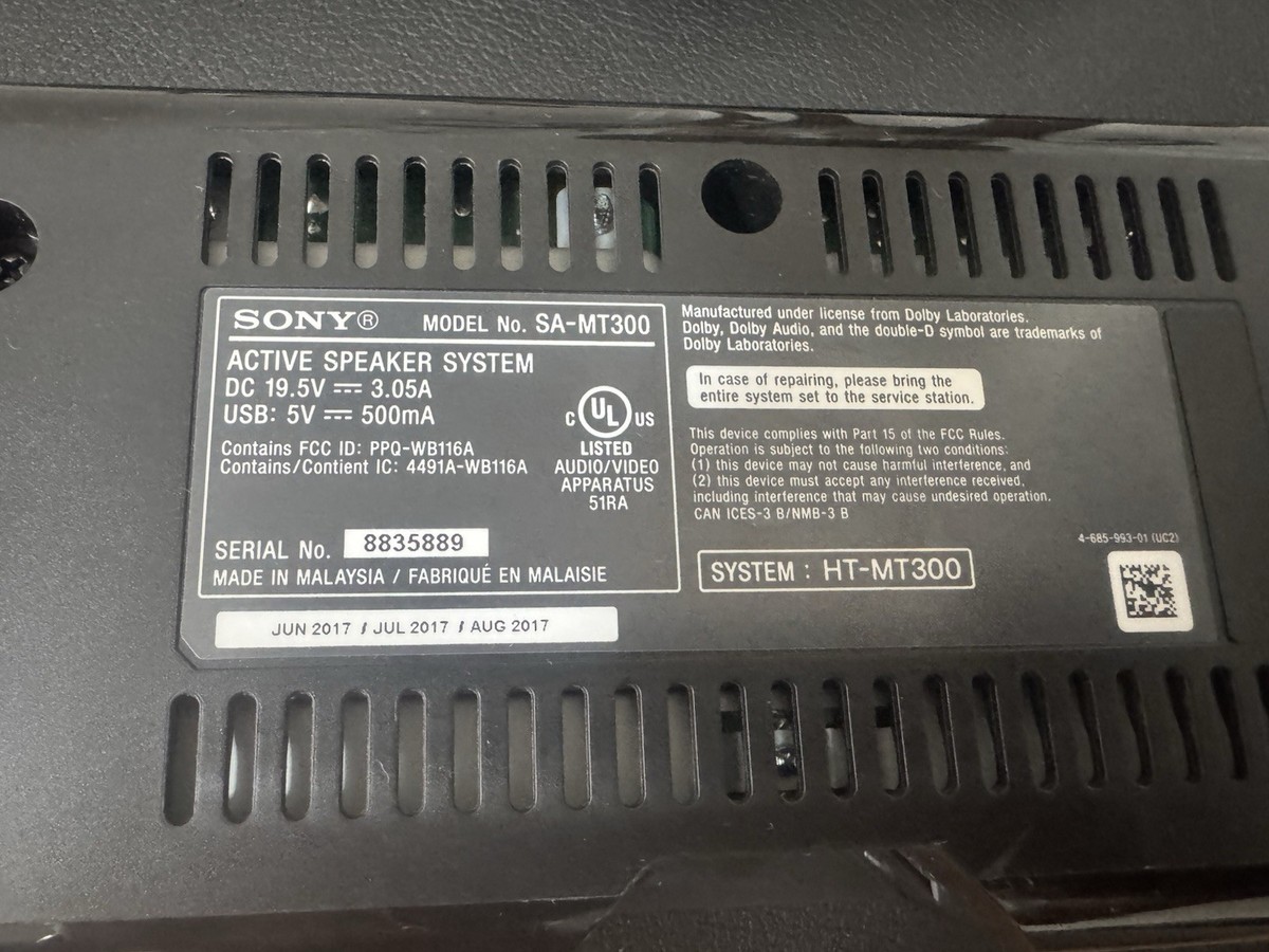 SONY SA-MT300 アクティブスピーカー Sony SA-WMT300 active Subwoofer Speaker & Sony SA-MT300 Bluetooth