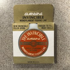 Vintage Gladding Invincible Monofilament Fishing Line Made In The USA