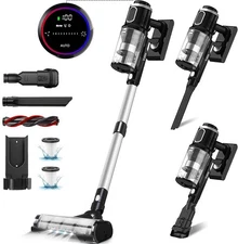 V12 Cordless Vacuum Cleaner, 400W 65Mins Cordless Stick Vacuum Powerful Sucti...