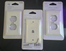 Lot of 3 Allen Roth OIL-RUBBED BRONZE FINISH 1-Gang  2 Outlets Wall Plates 