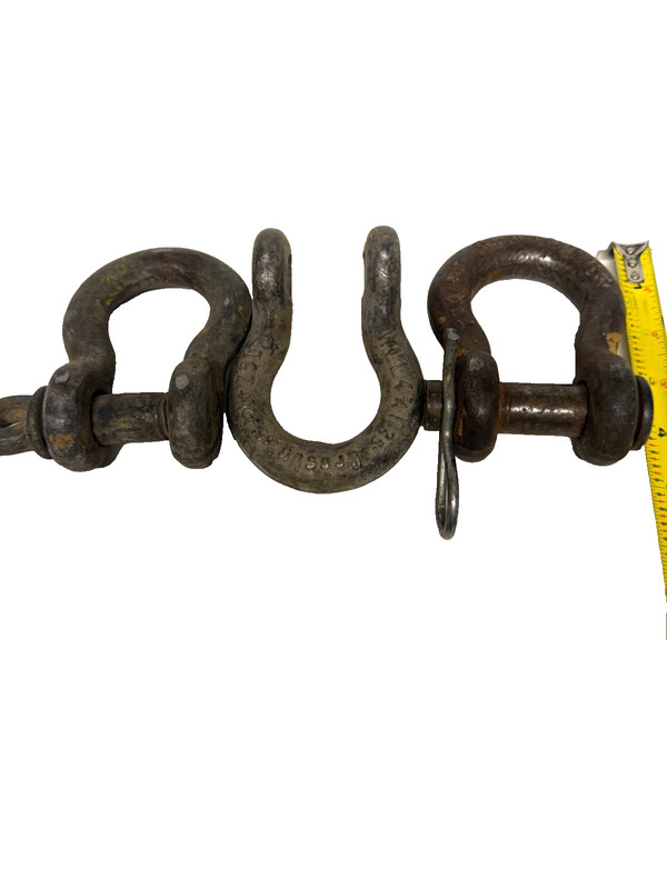 3 CLEVIS SHACKLES MARKED CROSBY 5INCH