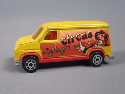 E113 Vintage 1985 Majorette Réf 279 234 France Fourgon Magic Circus 1:65 - Photo 1/4