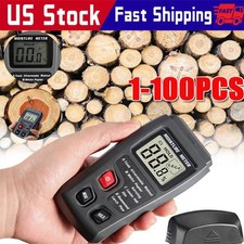 Digital LCD Wood Moisture Meter Detector Tester Wood Firewood Paper Cardboard