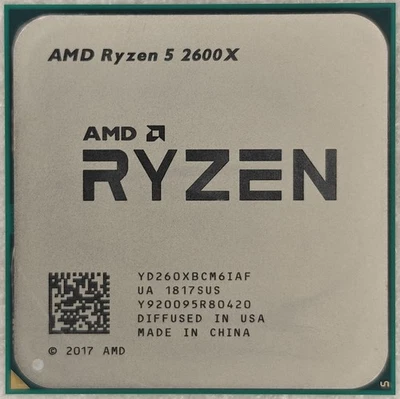 AMD Ryzen 5 2600X R5-2600X 3.6GHz 6Core 12Threads 95W Socket AM4 CPU Processors - Bild 1 von 2