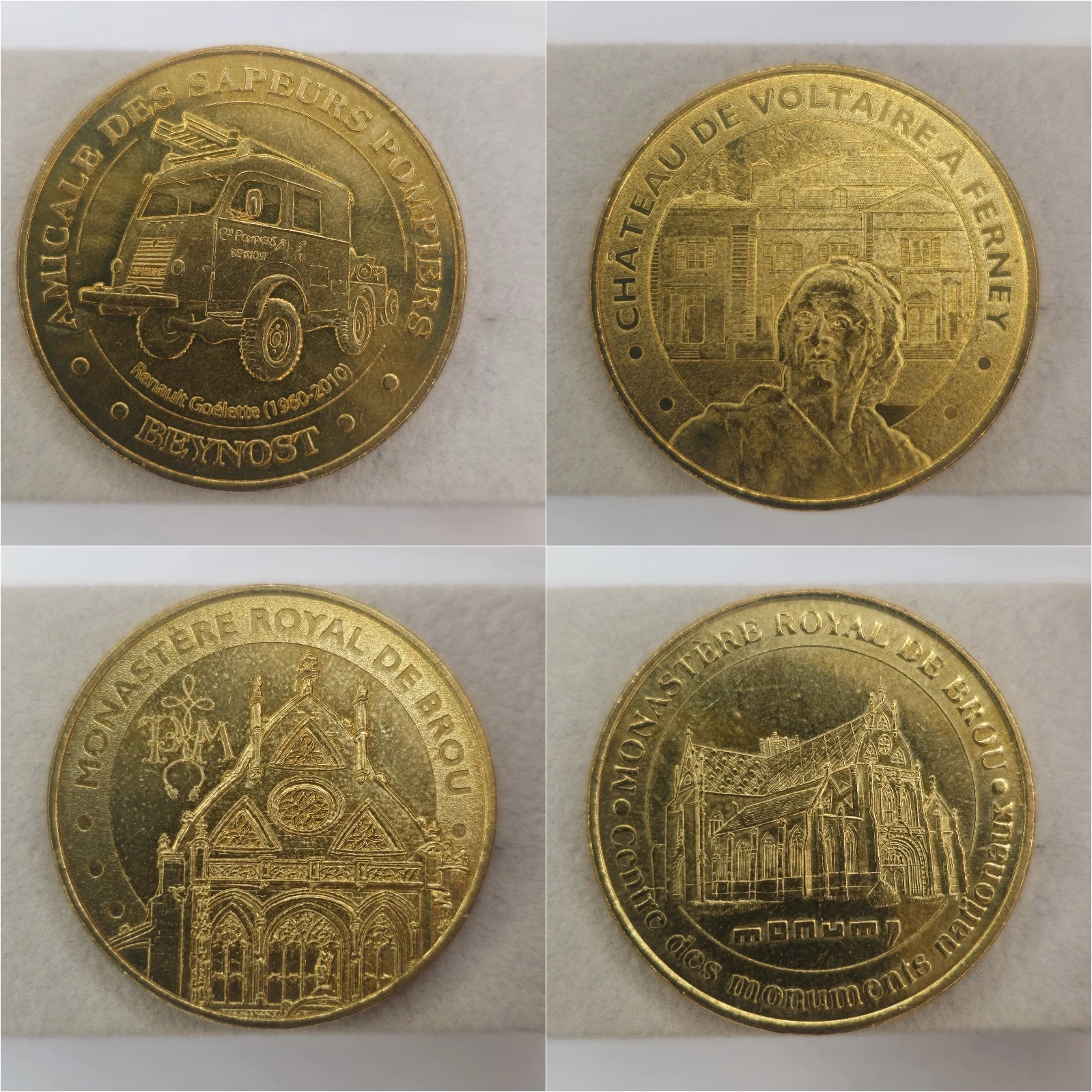 Ain 01 - Lot Jetons Touristiques Médailles Souvenirs Monnaie de Paris