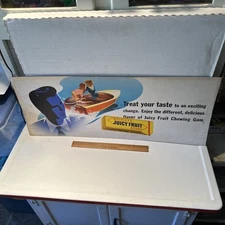 Vtg Wrigley’s Juicy Fruit Chewing Gum Bus Trolley Sign 11” x 28” Otis Shepard