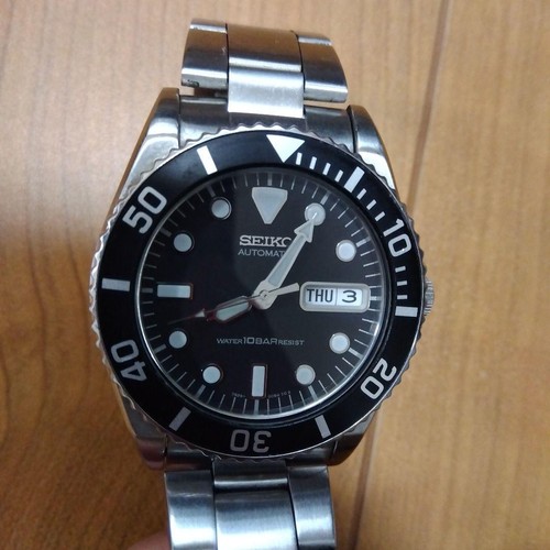 Seiko Automatic Unisex Wristwatch Black Diver