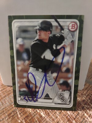 Blake Rutherford Signing Blake Rutherford 2020 Bowman Prospects Camo Paper Signed Card BP-13 ...