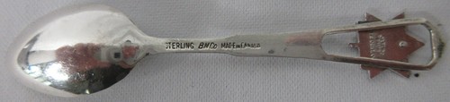 Vintage Sterlingsilber Kanada 1867-1967 BMCo Emaille Souvenir Demitasse Löffel 3,75" - Bild 7 von 9