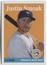 2019 Topps Archives JUSTIN SMOAK 1958 Topps Card #36 - TORONTO BLUE JAYS -