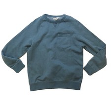 And Now This Men's 100 Authentic Solid Dusty Blue Fleece Sweatshirt
