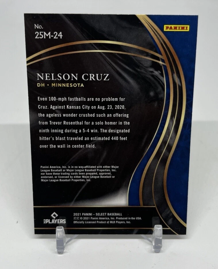 2021 Panini Select Nelson Cruz 25 Man #25M-24 - Image 2 of 2