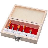 Hm-FräSer Set 5 Tlg. Schaft 8 Mm V-NutfräSer HohlkehlfräSer NutfräSer HolzfräSer