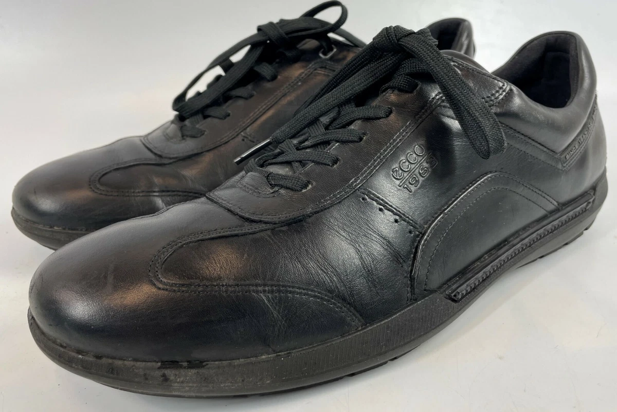 ECCO Black leather Bicycle Front Ergonomic Heel Lace Up Walking