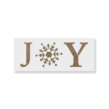 Joy Snowflake Stencil - Durable  Reusable Mylar Stencils