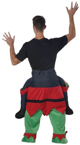 ADULT CARRY ME ELF SANTA HELPR CHRISTMAS PARADE PARTY HALLOWEEN COSTUME MR148608 - Picture 2 of 2