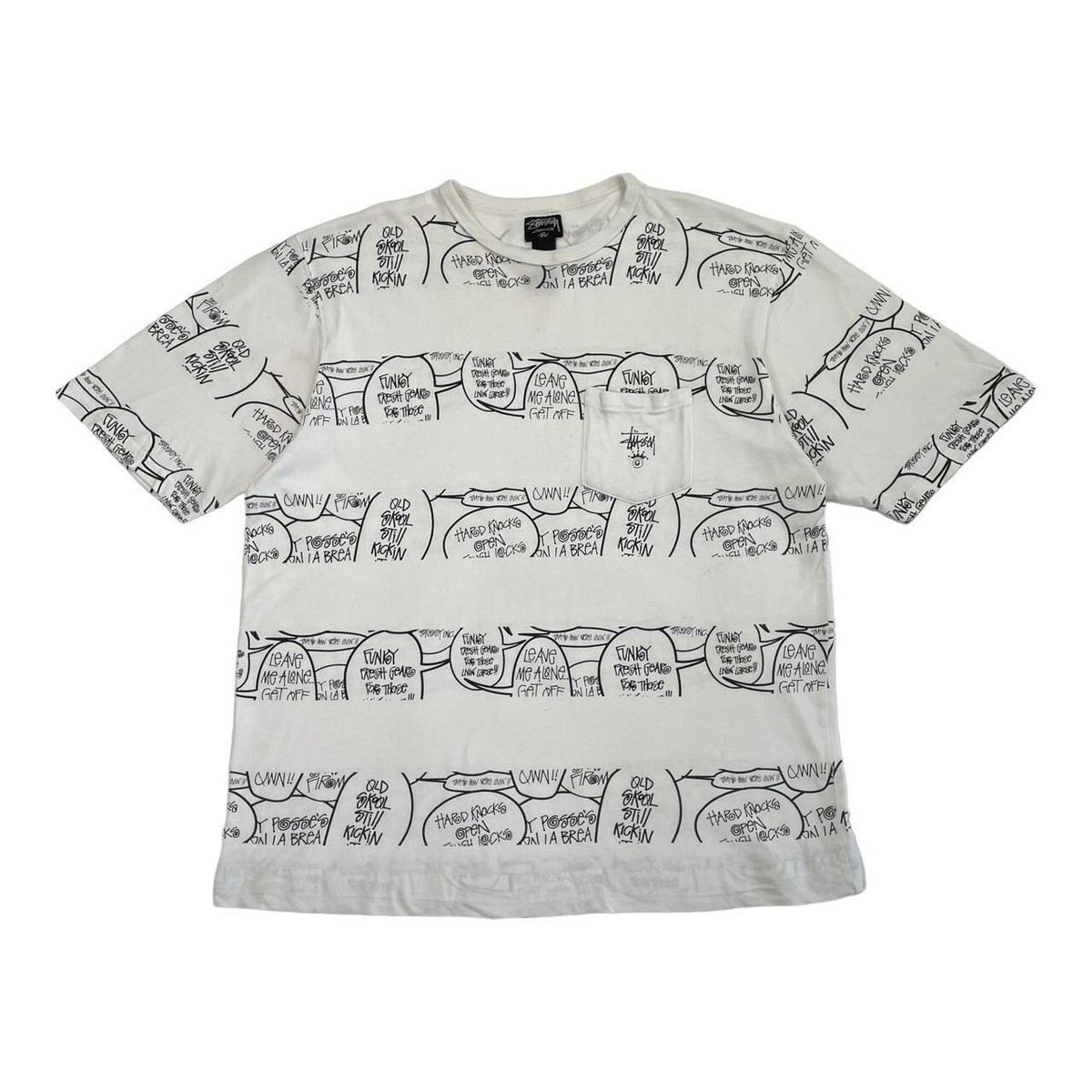 00s old stussy raglan Tーshirt y2k teck S Vintage T-shirt Stussy Large 1990s 2000s New York Los