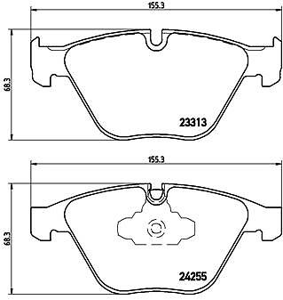 Front BREMBO P 06 055X Brake Pad Set, disc brake for BMW,BMW (BRILLIANCE),ZINORO