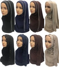 Maxi Stretchy PLAIN JERSEY Hijab head Scarf shawl wrap top quality muslim women