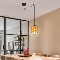 Pendellampe HäNgeleuchte Esstischlampe Holz Boho KüChenlampe HöHenverstellbar