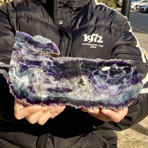 2.99LB Natural colored fluorite crystal column obelisk healing specimen - 第 9/12 張圖片