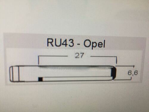 2x Ébauches de Clés Adapté pour Opel RU43 - Afbeelding 1 van 1