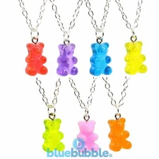 Bluebubble MY SWEET SHOP Gummy Bear Necklace Sweet Novelty Cute Kitsch Kawaii 