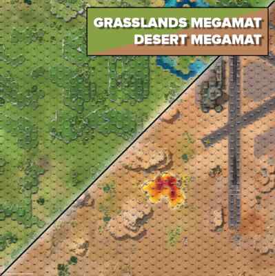 BattleTech Battle Mat - BFM Desert / Grasslands - Megamat (Neoprene) CAT35800MM