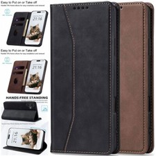 For iPhone 16/Pro/16 Pro Max/Plus/16e Flip Leather Case Pouch Stand Holder Cover