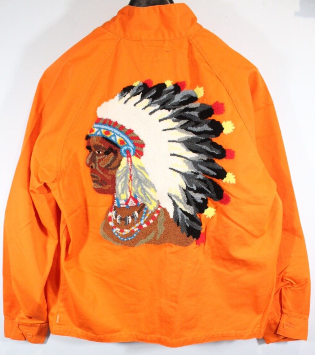 Supreme New York Chief Harrington Orange Jacket Mens Size Supreme New York Chief Harrington Orange Jacket Mens Size