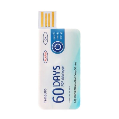 USB Temperature Data Logger 10000 Point Temperature Recorder with PDF Report