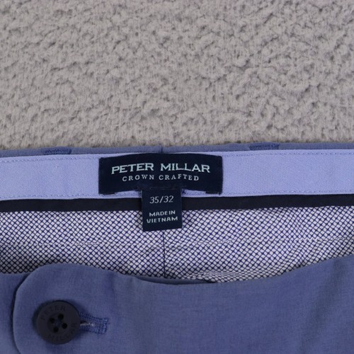 Peter Millar Surge Performance Trouser Mens 35x32 (Actual 36x31) Blue Tailored - Picture 10 of 13