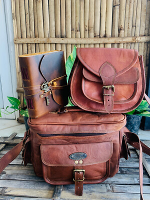 Leather Bag for All camera 11'' Vintage messenger shoulder Free Journal Tote Bag