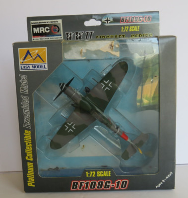 Easy Model ~ 1:72 Scale ~ BF109G-10 ~ Platinum Collectible ~ Display Stand