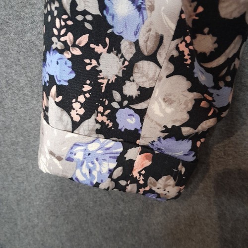 JEANS WEST Womens open jacket Size 10 black grey blue floral 3/4 sleeves casual - Picture 15 of 18