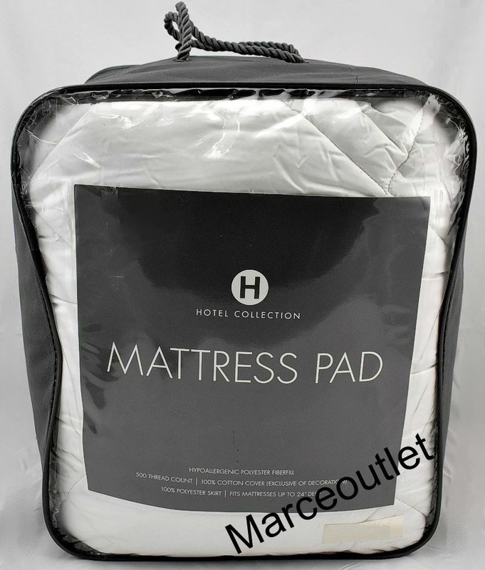 Hotel Collection 500 Thread Count Cotton Hypoallergenic Mattress Pad TWIN