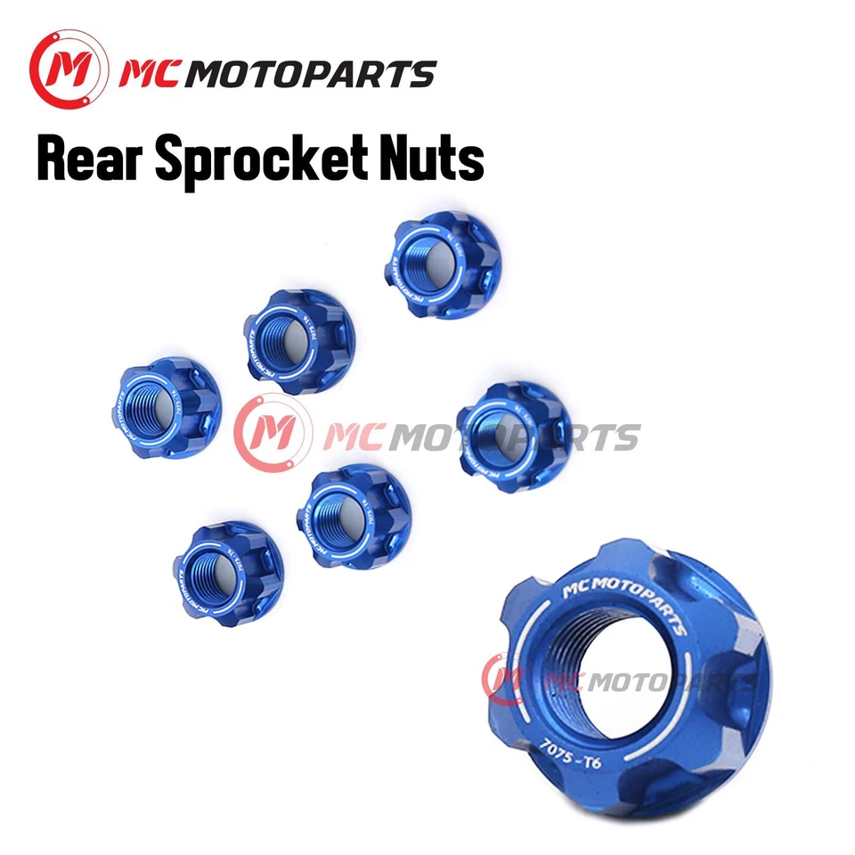 CNC Rear Wheel Sprocket Nuts Set For Suzuki GSX-S1000 GSXR 600 750 400 GSXR1000 - Изображение 2 из 4
